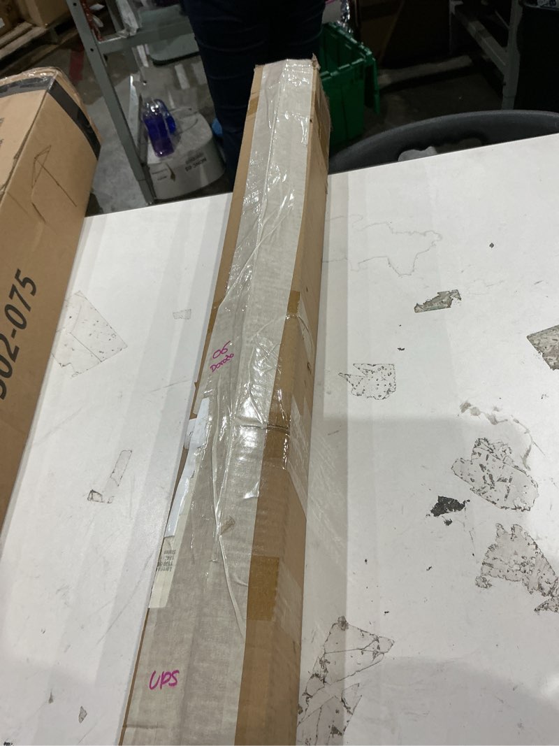 Condition photo showing As Is for double curtain rods for windows, heavy duty dual rod wall mount track slilent aluminum alloy brackets with decorative round finials rail for bedroom/living room/window/hotel (gray,1m?3.3ft?) gray 1m?3.3ft?