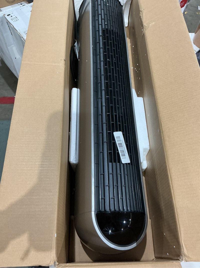 Condition photo showing Good Condition for dreo tower fan and heater combo, 29.2ft/s standing fans for bedroom, 17 levels, 6 modes, 120° oscillation, 42 inch, 12h timer, 25db quiet, with remote, for office, large room, silver