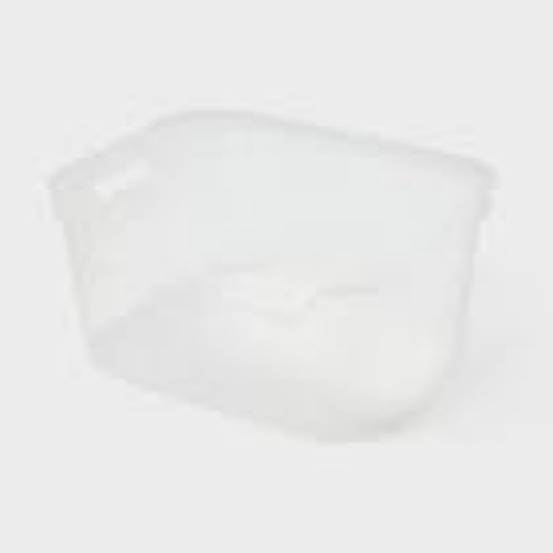 (6pcs) Large Open Front Storage Bin Clear - Brightroom™: Plastic, Portable, Nesting, Universal Storage, 14.5 Volume Capacity