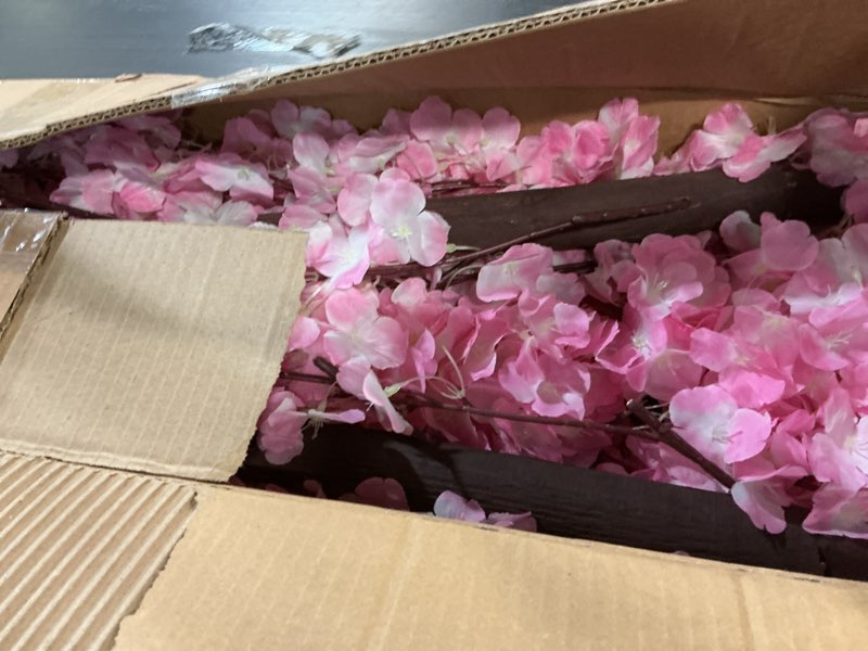 Condition photo showing As Is for artificial cherry blossom tree - handmade pink fake cherry blossom tree centerpieces for wedding party christmas garden indoor & outdoor pink 5 ft