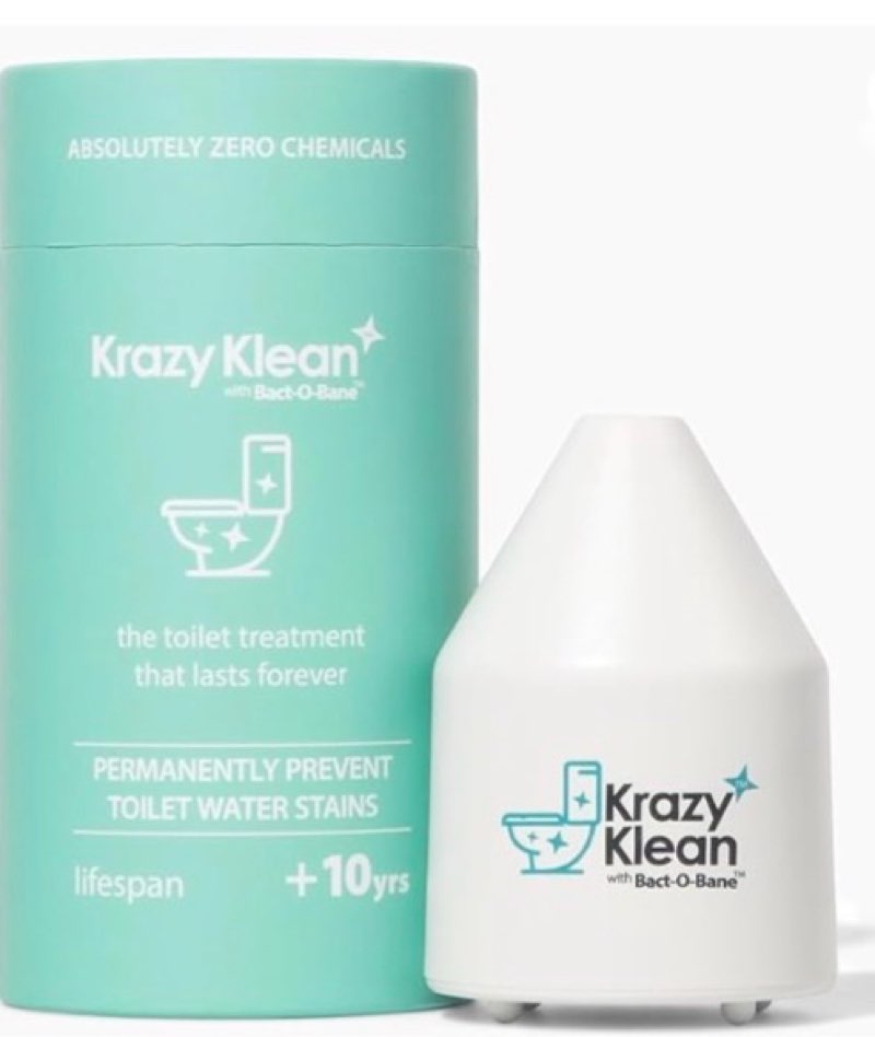 krazy klean pro toilet cleaner, household cleaning solution, natural long lasting toilet cleaner for