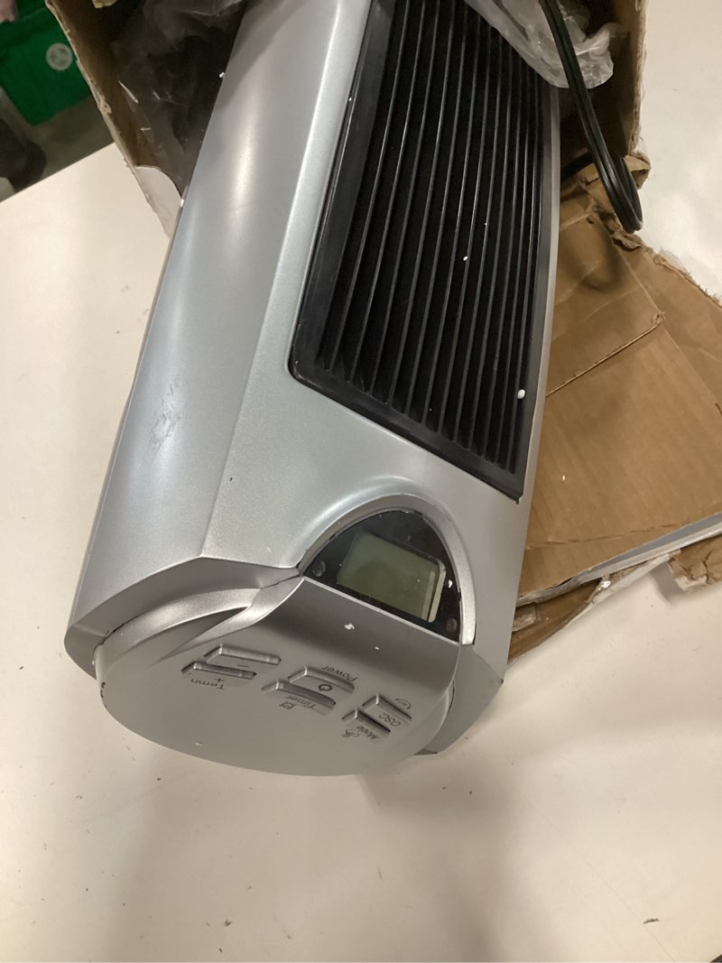 Condition photo showing Good Condition for Comfort Zone 1500W Oscillating Ceramic Tower Space Heater – Portable Electric Heater, Digital Display, Remote Control, 80° Oscillation & 12H Timer – Tip-Over & Overheat Protection for Home & Bedroom