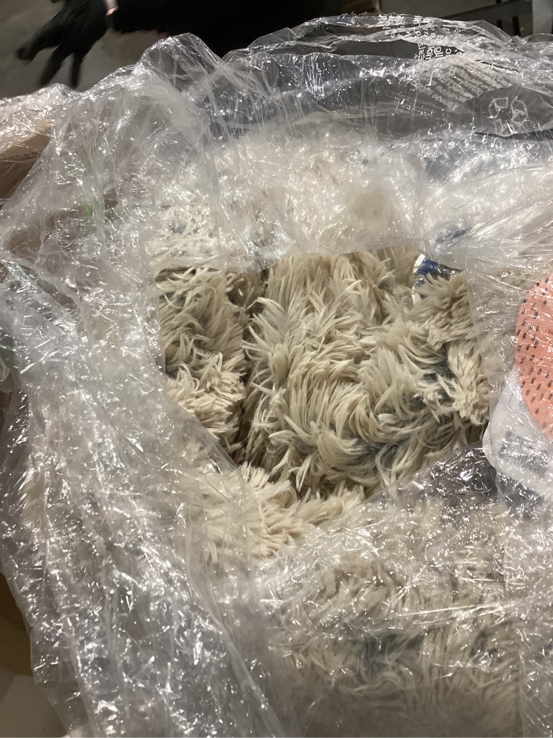 Condition photo showing Good Condition for best friends by sheri the original calming donut dog bed – washable plush pet bed for cats & small dogs up to 25 lbs, shag faux fur, taupe, small (23" x 23") taupe shag small