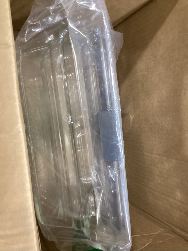 Condition photo showing Good Condition for rubbermaid brilliance glass food storage containers, 8 cup, set of 2, bpa-free, leak-proof, clear 8 cups (4-piece)
