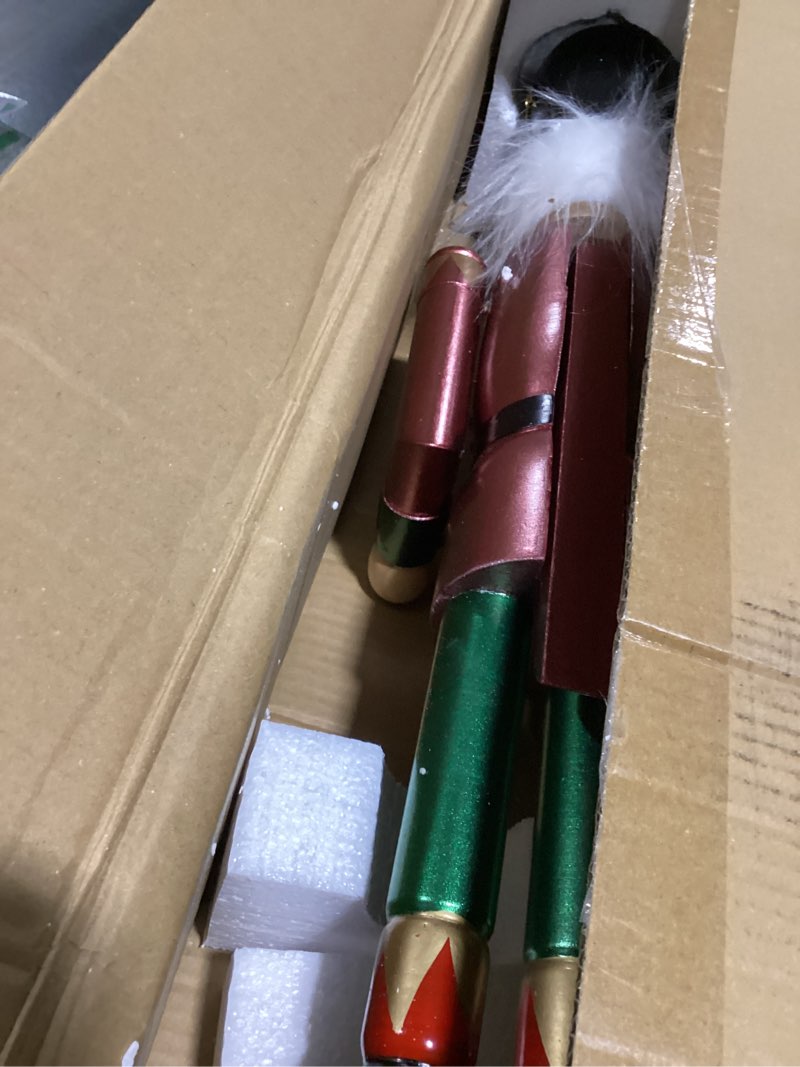 Condition photo showing Good Condition for AMOR PRESENT Wooden Nutcracker, 36" 2.9Ft Wooden Nutcracker Soldier Figure for Christmas Holiday Decoration