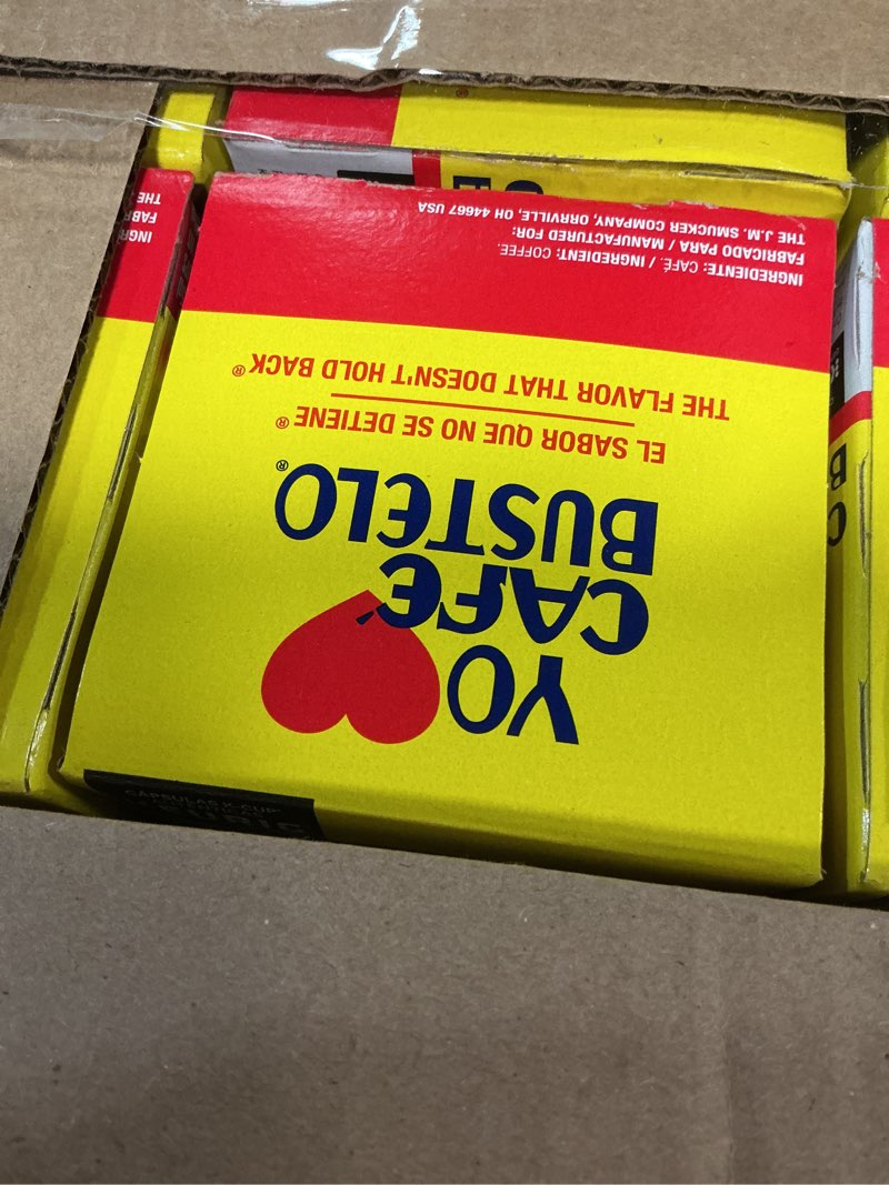 Condition photo showing New/Like New for Best by oct/21/2026)Café Bustelo Espresso Style Dark Roast Coffee, 72 Count Keurig K-Cup Pods Espresso Dark Roast 12 Count (Pack of 6)