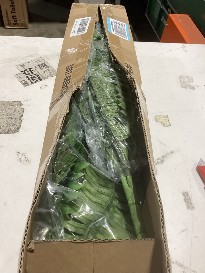 Condition photo showing Good Condition for cqure 45" fake ferns artificial plants large,set of 2 artificial boston ferns faux hanging fake plants for outdoors planter home garden decor,60 branches 45'' 60 leaves-2pcs