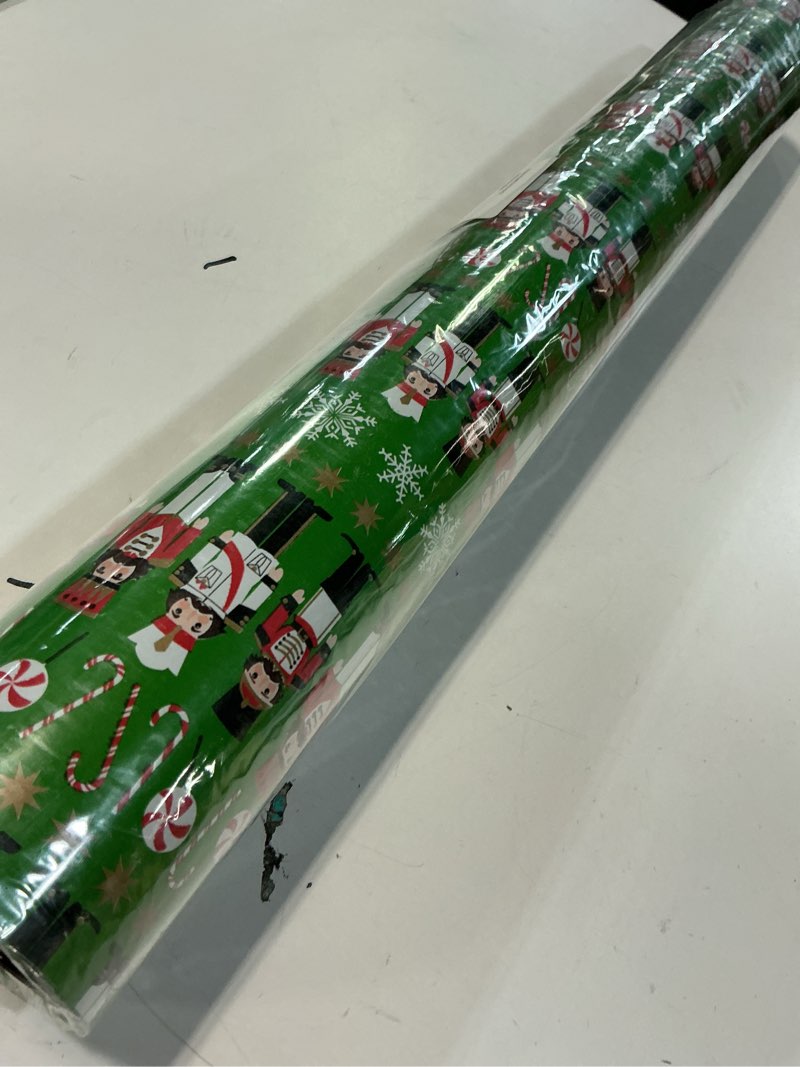 Condition photo showing Brand New for LeZakaa Christmas Pink Wrapping Paper Jumbo Roll for Kids Girls, Pink Forest Christmas Tree & Mint Polka Dot Reversible Design for Festive Holiday, Family Gathering, 24 inches x 100 Feet