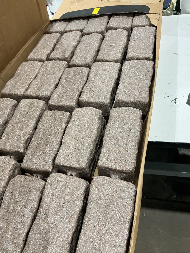 Condition photo showing Good Condition for beuta landscape edging | garden edging border | polyrock bricks for lawn edging, flower beds, pathways & yard edging– 10 pack | each section has 6 bricks cobblestone