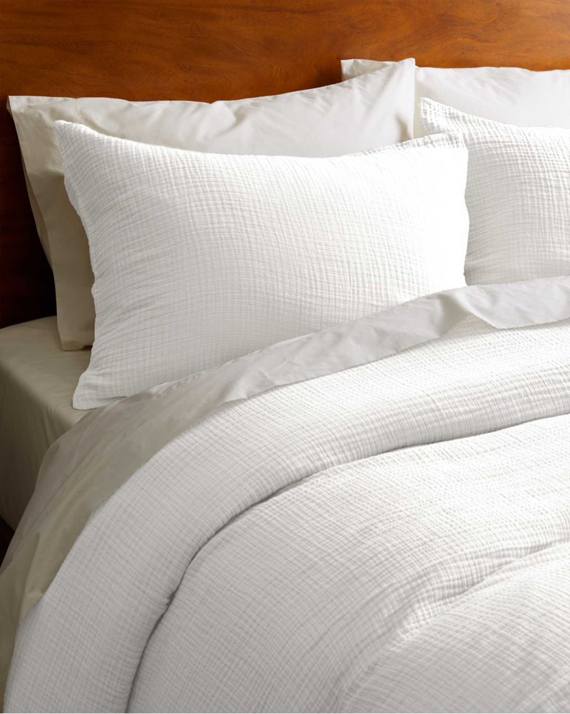  quince organic cotton gauze sham set king white