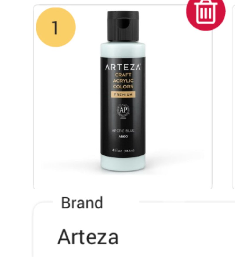 Arteza Craft Acrylic Paint (A500 Arctic Blue) 4fl oz/118ml - Single Color (ARTZ-3695) ( Total pack of 3)