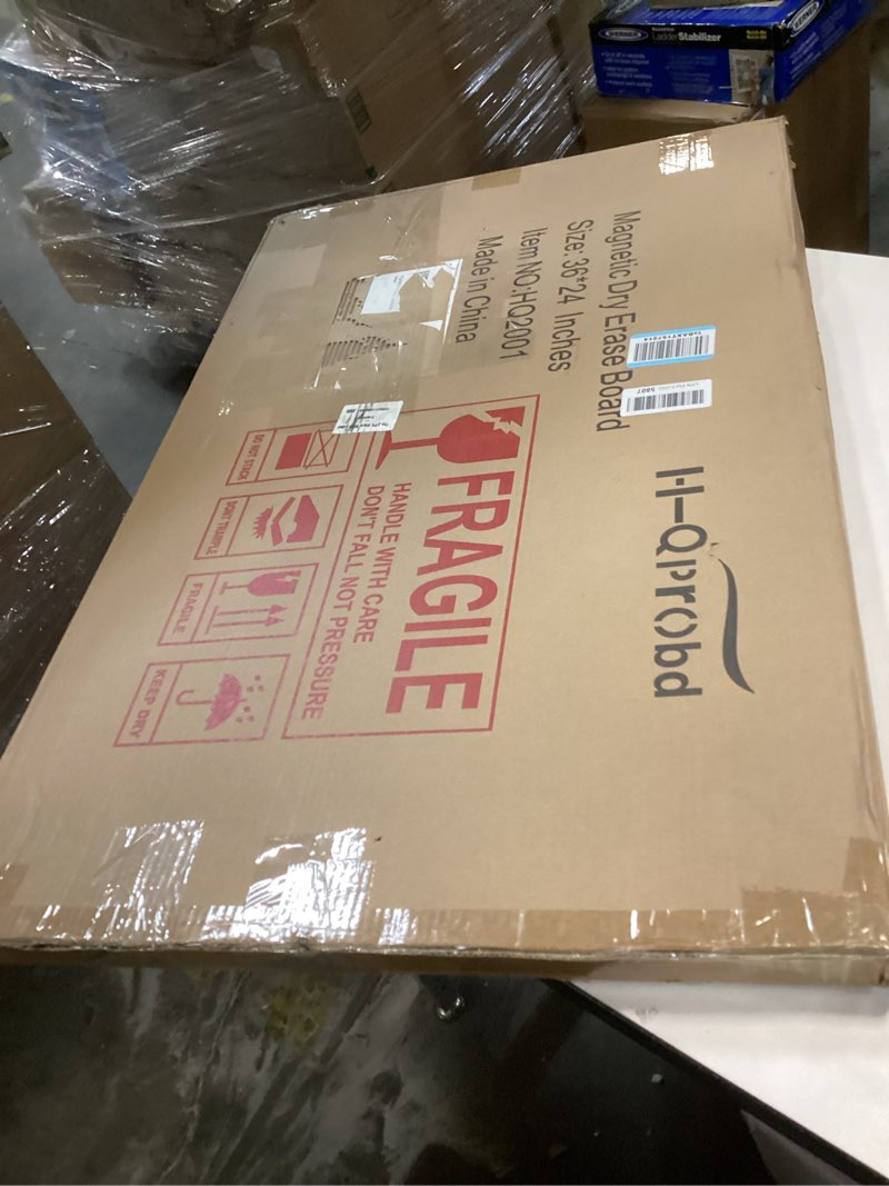 Condition photo showing New/Like New for H-Qprobd 3' x 2' Magnetic Whiteboard Large Dry Erase White Board 36"x24" Aluminum Presentation Whiteboard with Long Pen Tray, 6 Markers, 2 Erasers &12 Magnets 36"W x 24"H