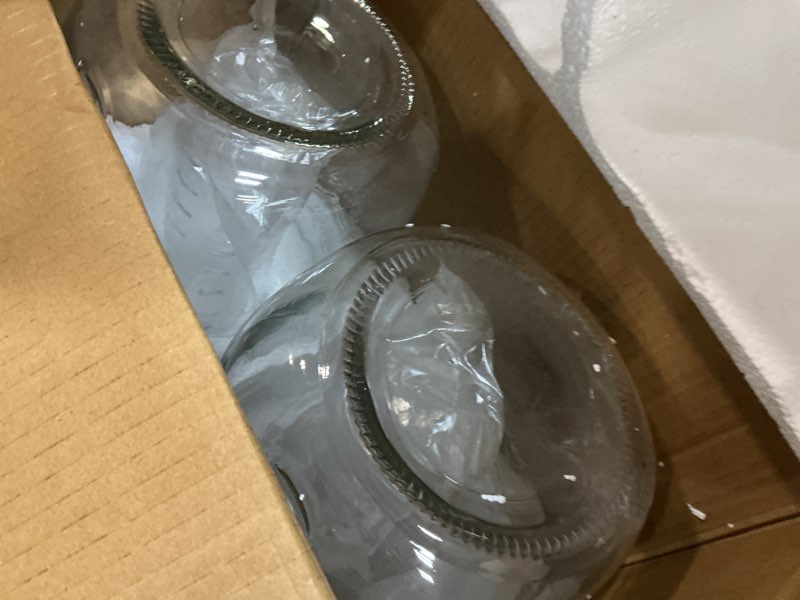 Condition photo showing Good Condition for 2 Gallon Drink Dispensers for Parties, 2 Pack Beverage Dispensers with Stand, Glass Water Jug Dispenser, with 18/8 Stainless Steel Spigot, Great for Party, Wedding, Picnic, BBQ 2 Gallon - 2PACK