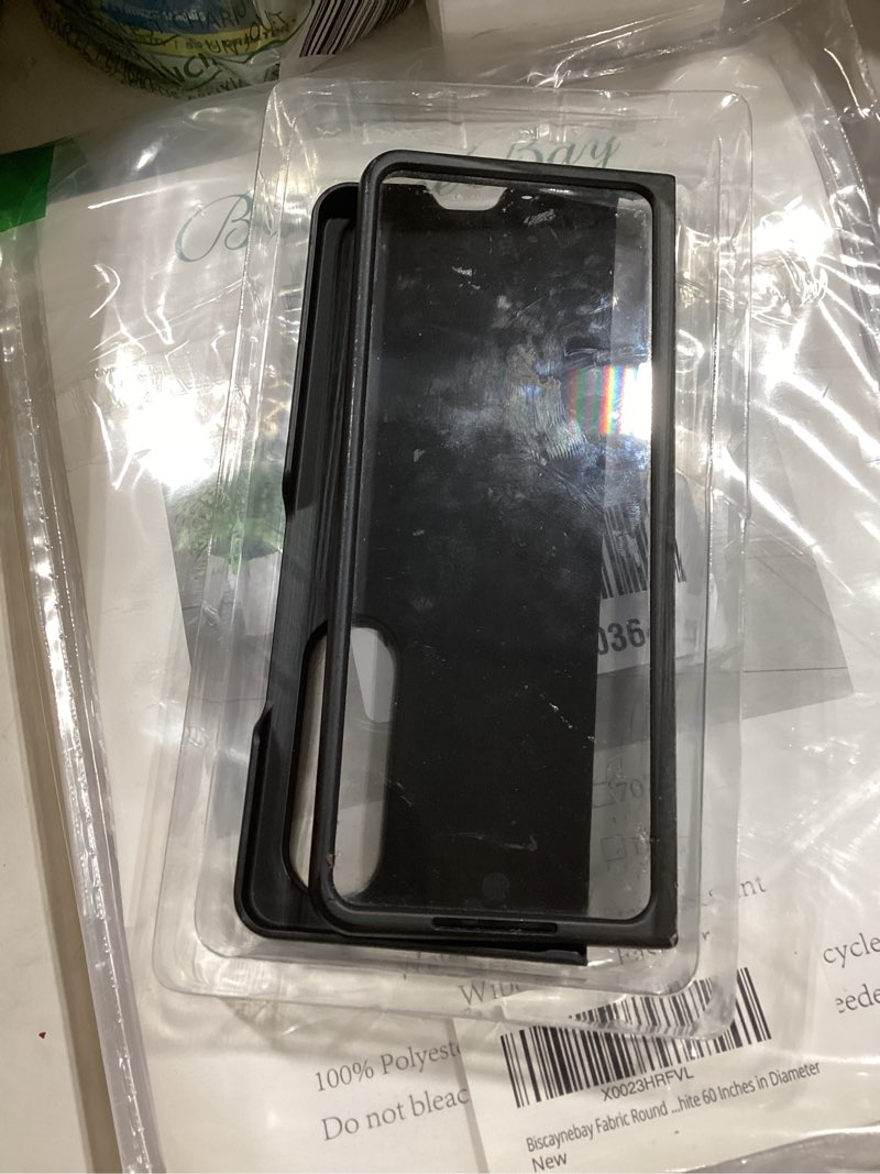 Condition photo showing As Is for ruky for samsung z fold 4 case, full body cover with built-in privacy screen protector hard pc ultra-thin anti-scratches shockproof protective phone cover for samsung galaxy z fold 4, black galaxy z fold 4 black