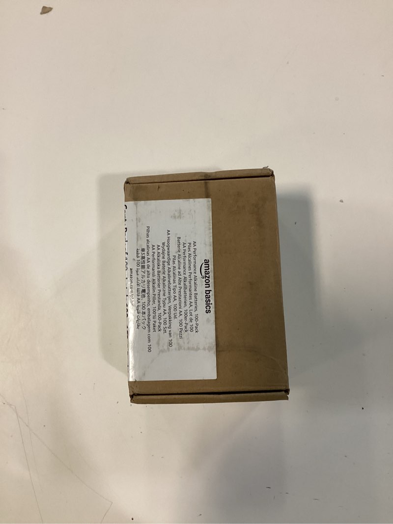 Condition photo showing New/Like New for amazon basics 100-pack aa alkaline high-performance batteries, 1.5 volt, 10-year shelf life 100 count (aa/lr6)