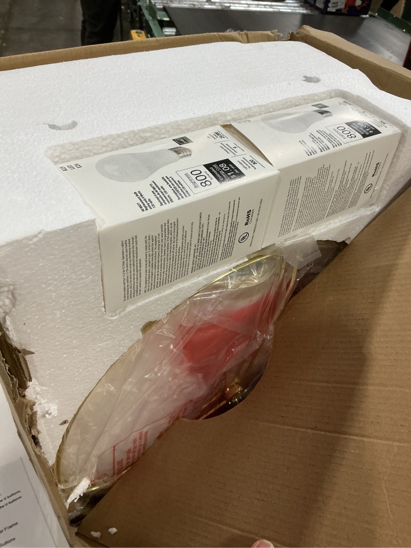 Condition photo showing Good Condition for 27" Alabaster Table Lamps Set of 2, Lamps for Living Room Bedroom,Bedside Lamps with Night Light,Nightstand Lamp with USB A+C Ports,Modern Table Lamp with Linen Shade (Bulbs Included) Golden Colored-1