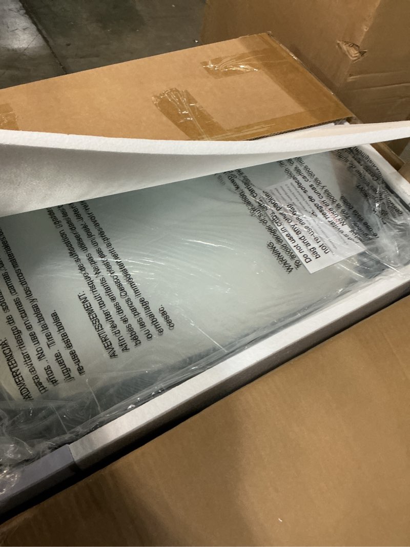 Condition photo showing New/Like New for Black Medicine Cabinet with Mirror for Bathroom: 20 x 26 Inch Small Mirrored Vanity Storage with Adjustable Shelves - Surface or Recessed Wall Mount - Matte Black Frame Black 20"x 26"