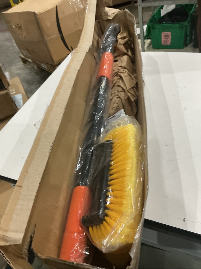 Condition photo showing Good Condition for laanpole 12ft car wash brush with long handle, car cleaning brush with 12 inch soft bristle, solar panels cleaner with telescoping pole for rv, truck, boat, house siding