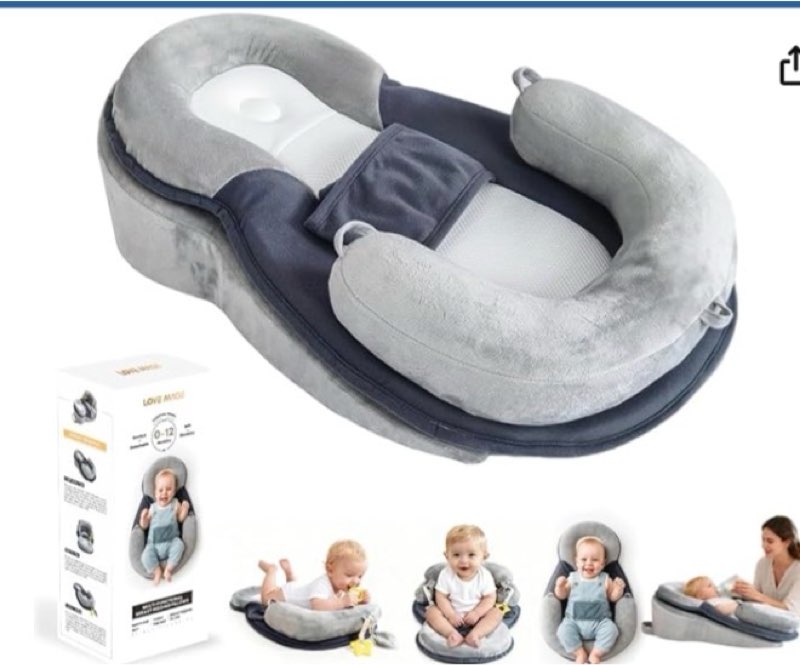 baby feeding pillow, anti overflow breast feeding pillow, baby lounger & tummy time mat, detachable design