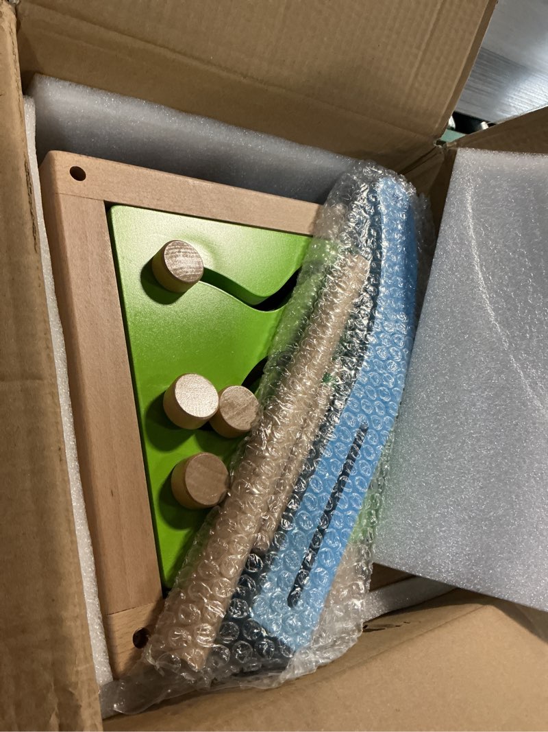 Condition photo showing New/Like New for 9-in-1 Wooden Activity Cube | Wooden Baby Walker, Sit-to-Stand Learning Walker Activity Center, Early Educational Push & Pull Toys for Baby Toddler Boys Girls, Height & Brake Adjustable Activity Cube Walker