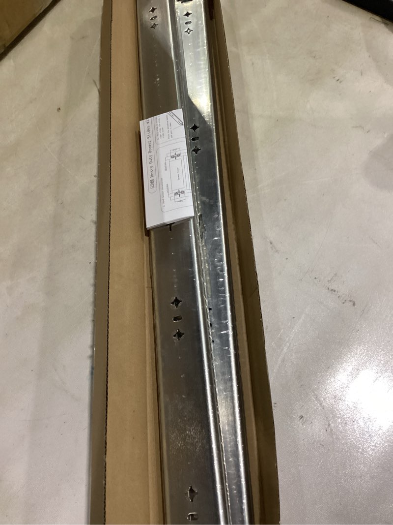 Condition photo showing Good Condition for 1 pair 260 lbs heavy duty locking drawer slides full extension ball bearing rail with lock 12 14 16 18 20 22 24 26 28 30 32 36 40 inch side mount industrial tool box runner(28 inch,with m5 screws) 28 inch 260lb/w:53mm(with lock)