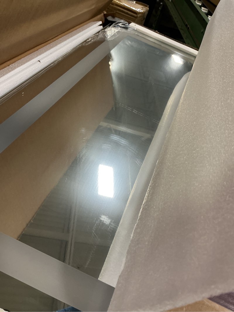 Condition photo showing Good Condition for LOAAO 24"X30" LED Bathroom Mirror with Lights, Anti-Fog, Dimmable, Backlit + Front Lit, Lighted Bathroom Vanity Mirror for Wall, Memory Function, Tempered Glass, ETL Listed Led Bathroom Mirror (3 Light Modes) 24"L x 30"W