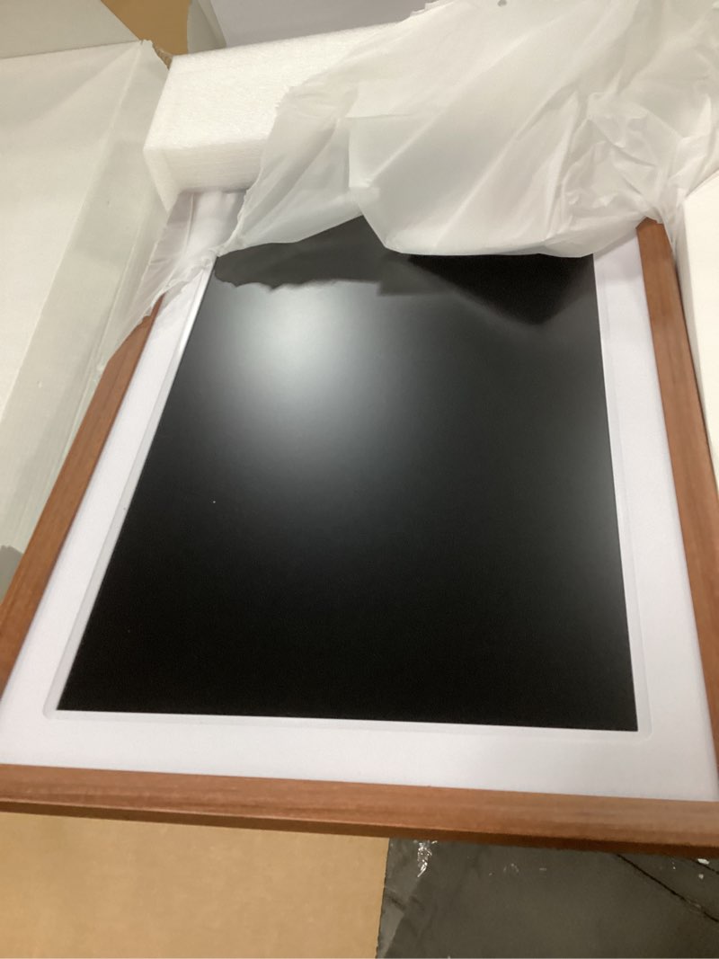 Condition photo showing Good Condition for Uhale 21.5" Large Digital Picture Frame with Remote Control, 1920 x 1080 FHD IPS Display Wood WiFi Photo Frames 64GB, Wall Mounted, Auto Rotate, Support USB and SD Card, Instantly Share Photos Videos 21.5 Inches Brown Wood