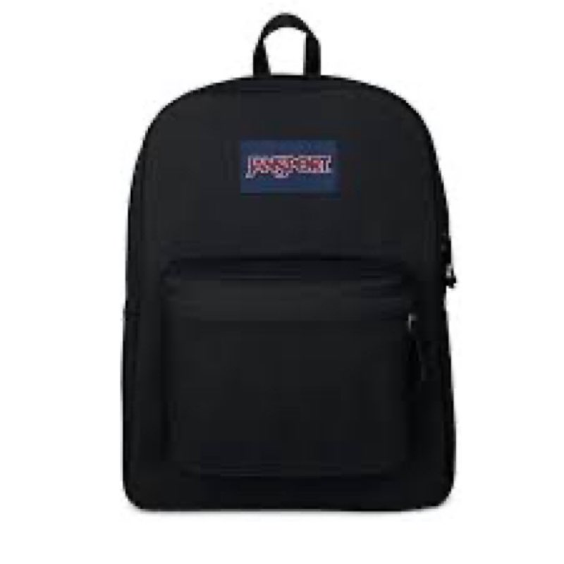 jansport superbreak backpack in black.  