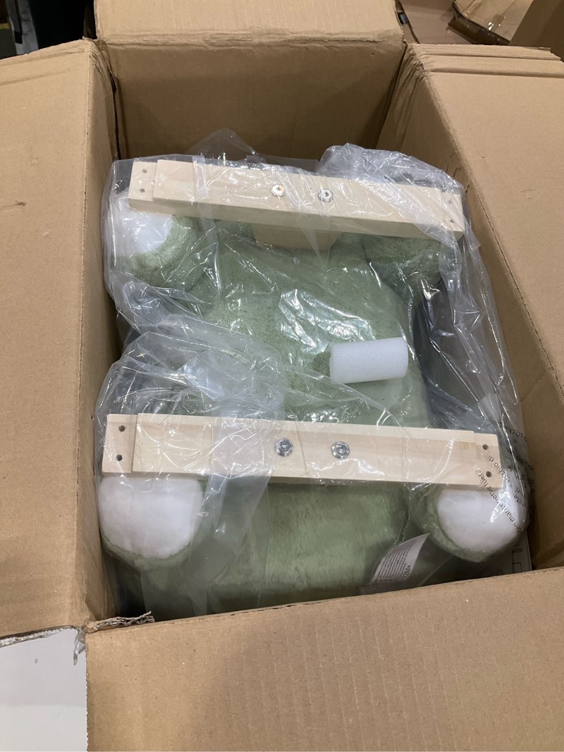 Condition photo showing Good Condition for Rocking Horse Green Dinosaur with Chair, Plush Stuffed Animal Rocker for Toddlers 1-3, Baby Rocker with Sweet Music, Wooden Rocking Horse Baby Animal Rocker,CPC Certified Dino, Green Dinosaur
