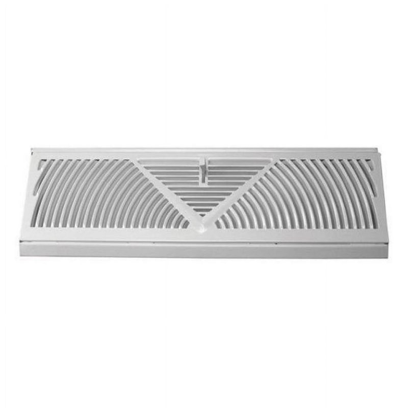 Condition photo showing As Is for truaire 15-inch c115sw (duct opening measurements) supply floor baseboard diffuser, white-powder coated