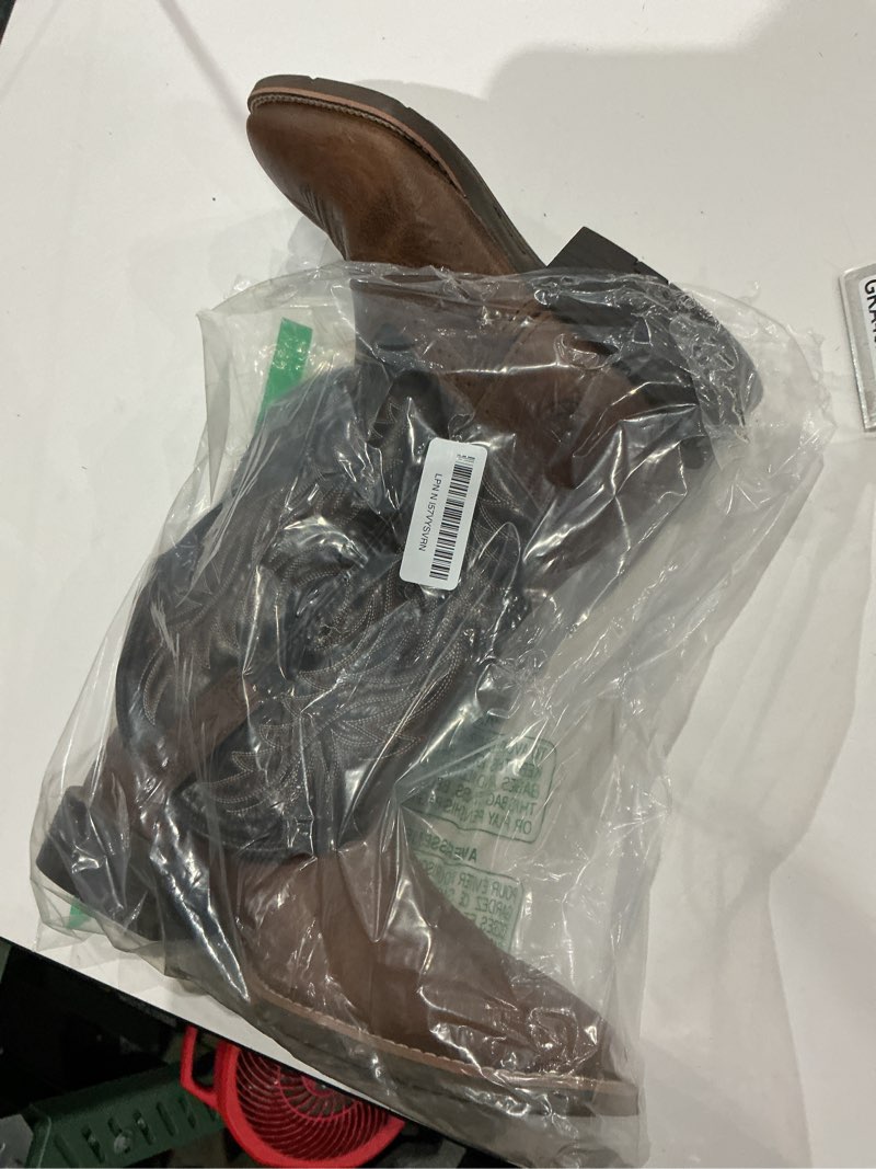 Condition photo showing As Is for ariat men's sport western wide square toe cowboy boot 11.5 peanut butter
