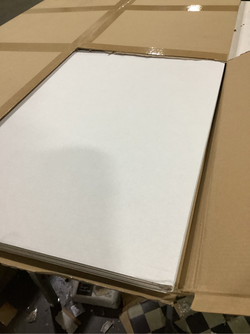 Condition photo showing As Is for 4 pack trifold poster board 48" x 36", ikayas double sided white poster boards, science fair display boards posterboard for mounting, prints,art,display,projects classroom supplies 4 pack white