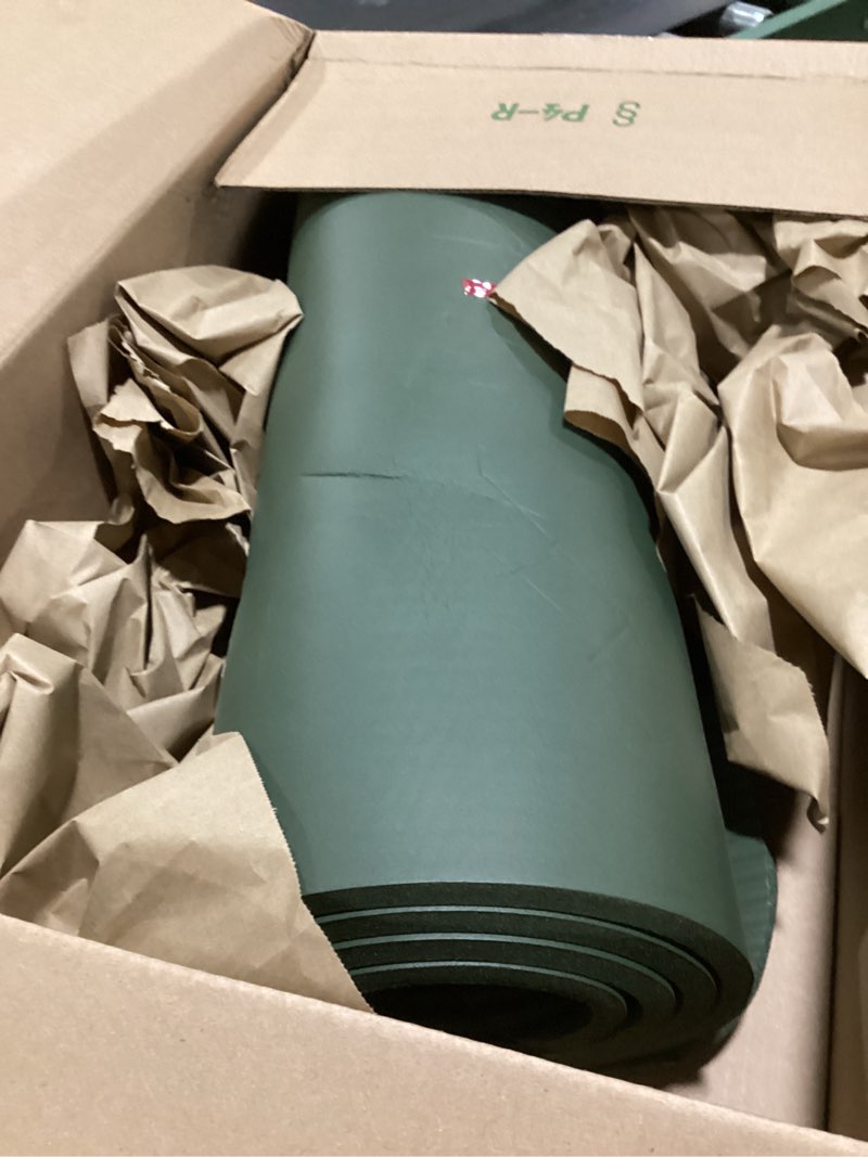 keep yoga mat, 32" extra wide exercise mat with strap for men and women, 7mm thick double-sided non-slip eco-friendly yoga mat for pilates, workout and fitness pale green