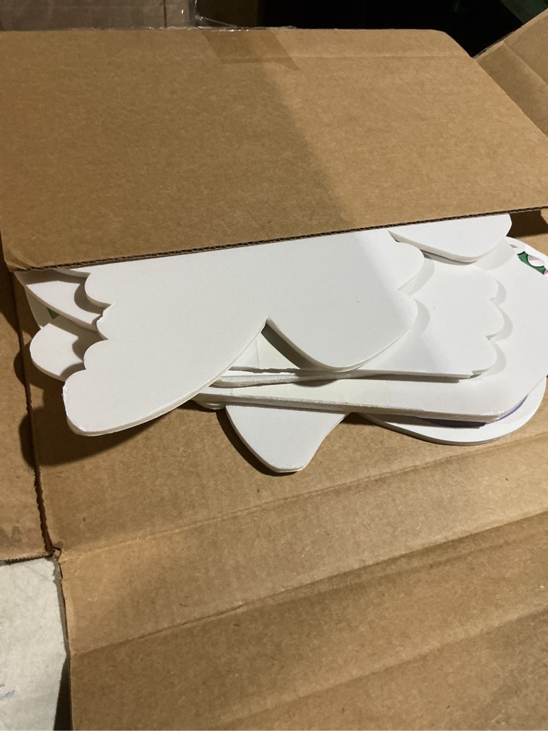 Condition photo showing As Is for Honoson 4 Pcs Large 20" x 30" Dinosaur Cardboard Cutouts, Dinosaur Birthday Party Baby Shower Decoration Backdrop for Cute Dino Party Supplies Lawn Yard Signs Standup Photo Booth Props Centerpiece