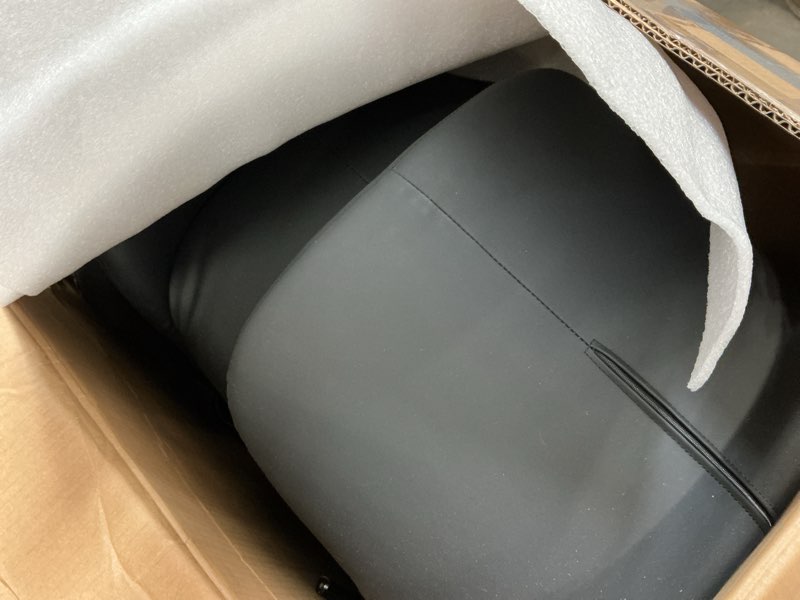 Condition photo showing As Is for IDEALHOUSE Counter Height Bar Stools Set of 4, PU Leather Barstools with Back and Footrest, Modern I