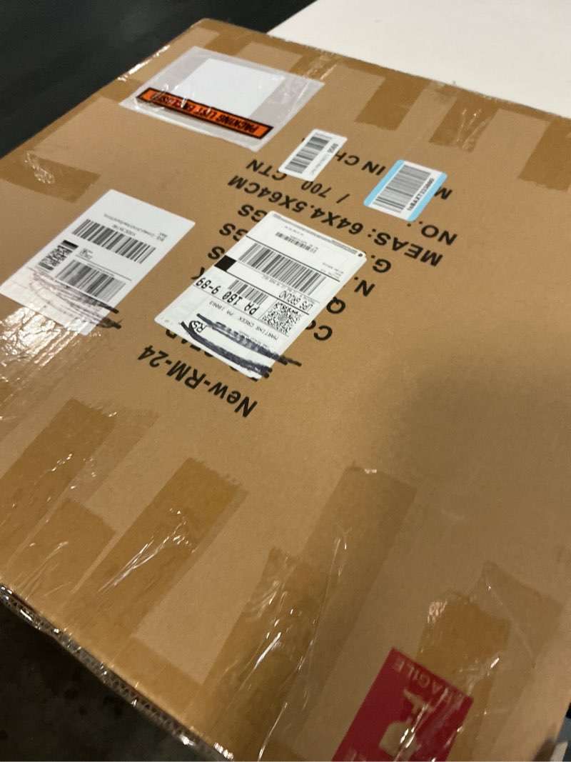 Condition photo showing New/Like New for Growsun 24'' Black Round Mirror, Circle Wall Mirror for Bathroom Vanity, Entryway Living Room with Metal Frame for Home Decor Black 24"L x 24"W