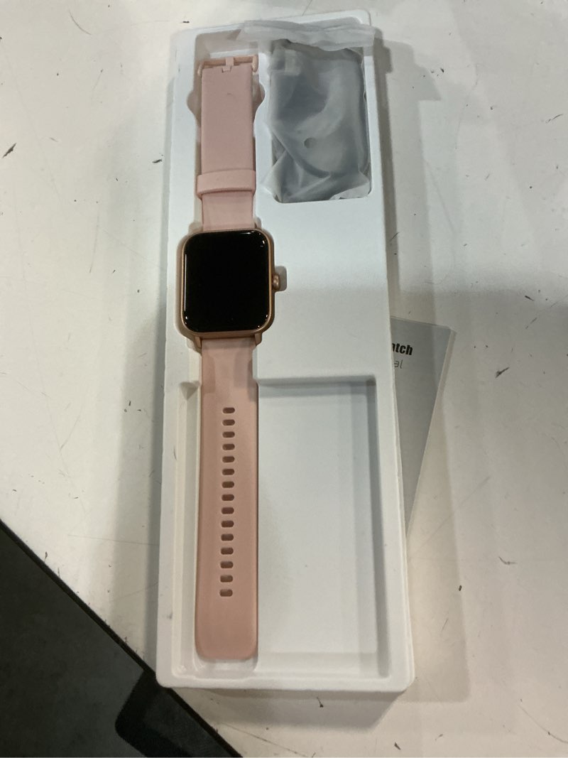 Condition photo showing Good Condition for smart watch for women android & iphone, alexa built-in, ip68 waterproof activity fitness tracker with bluetooth call (answer/make), 1.8" smartwatch with heart rate/spo2/sleep monitor, 100+ sports mode pink 1.8 inches