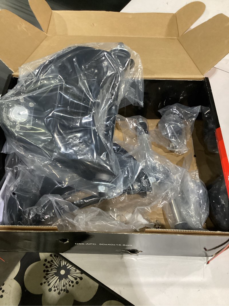 2 ball joints, 2 stabilizer bar link kits, 2 control arms for an unknown make or model