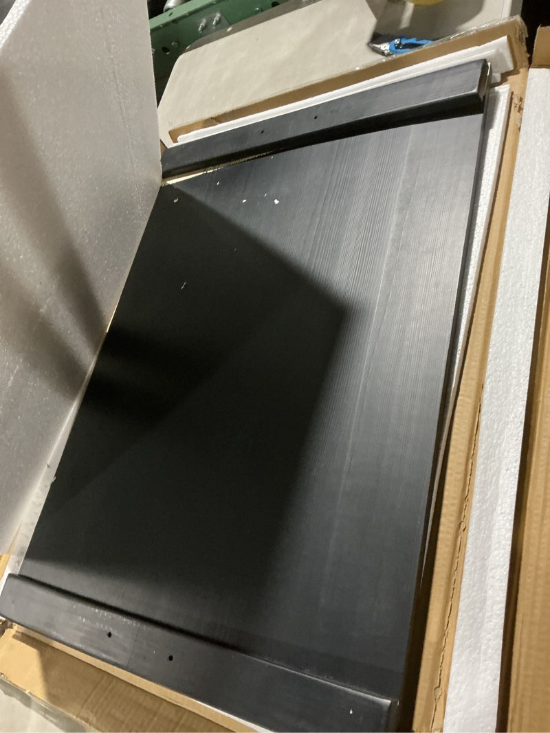 Condition photo showing As Is for gas stove top cover: wooden 30 * 22 inches electric stovetop covers, noodle board with handles, wood rv cutting board for kitchen counter (black)