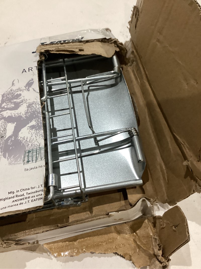 Condition photo showing Good Condition for jt eaton answer 24" humane live catch trap for medium pests, wire | catches squirrels, rabbits, and medium pests; galvanized wire construction; easy-set trigger mechanism squirrels, rabbits and other medium pests
