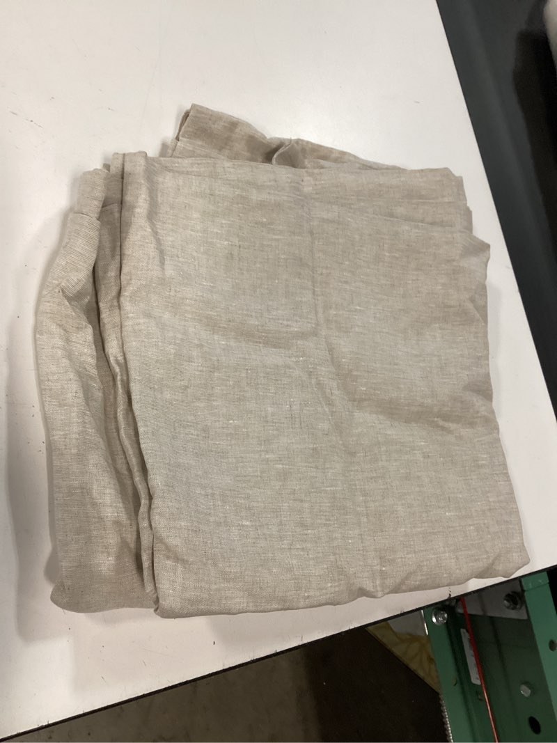 Condition photo showing Good Condition for european linen curtain, 48x96, flax