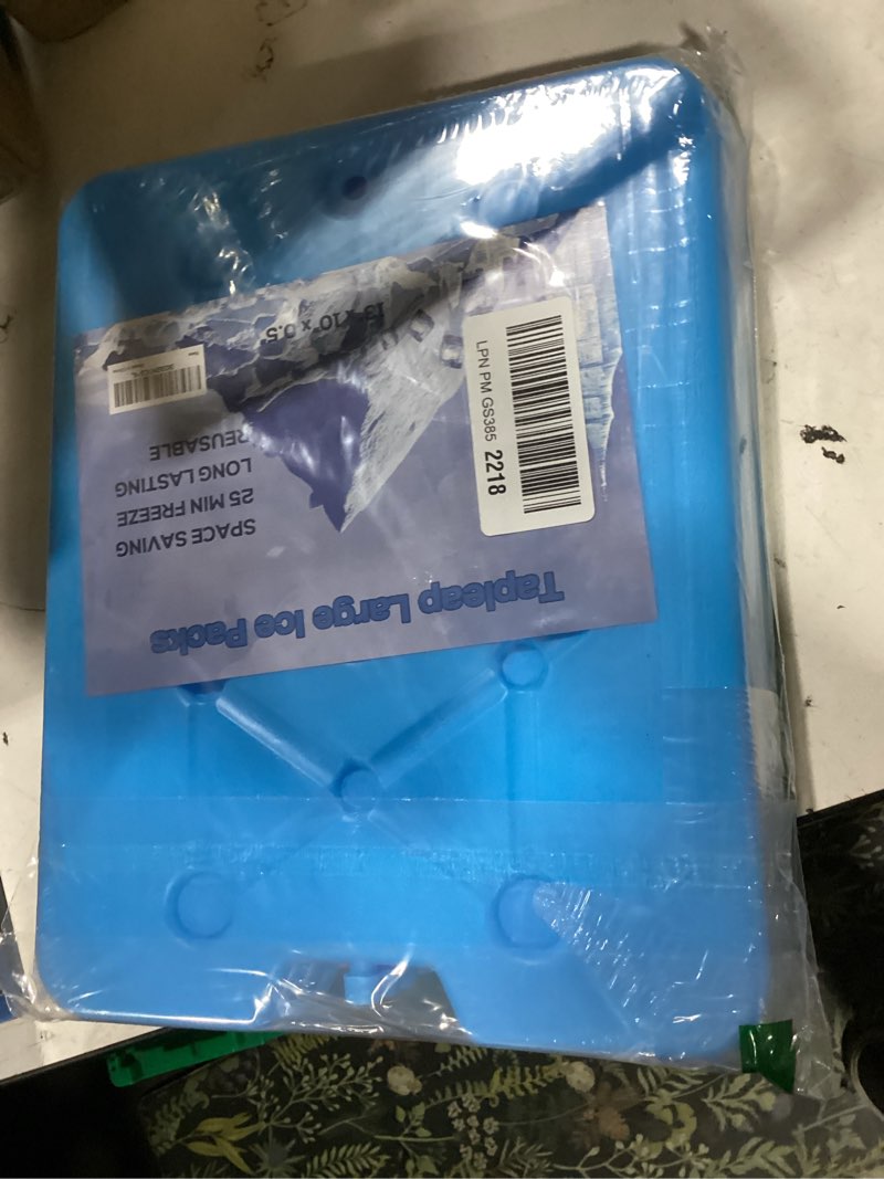 Condition photo showing New/Like New for xl large ice packs for coolers - slim freezer packs for camping- long lasting reusable dry ice blocks, 13 x 10 x 0.5 inch, quick freeze - set of 4