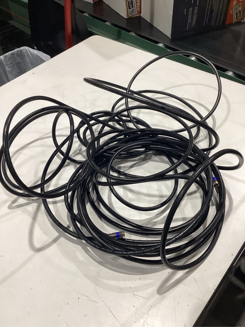 Condition photo showing As Is for coaxial cable (we don’t know the size)