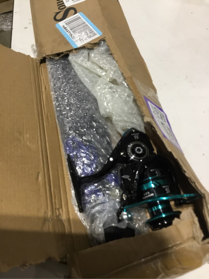 Condition photo showing As Is for Sougayilang Fishing Rod and Reel Combo, Stainless Steel Guides Fishing Pole with Spinning Reel Combo for Saltwater and Freshwater Blue - M/MH Twin Tips 5.9ft and Spinning Reel