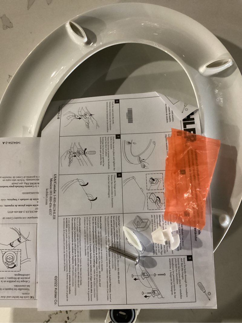 Condition photo showing Good Condition for kohler k-4639-rl cachet readylatch round-front quiet-close toilet seat - white