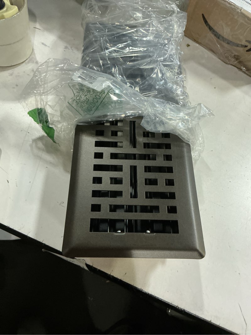 Condition photo showing Good Condition for Precision Flow 4"x12" Steel Floor Register - Metro Design, Metallic Bronze Finish - Premium Home Vent Covers, Durable & Decorative - Fits 4"x12" Duct Openings, Easy Installation 4 inch x 12 inch Metallic Bronze