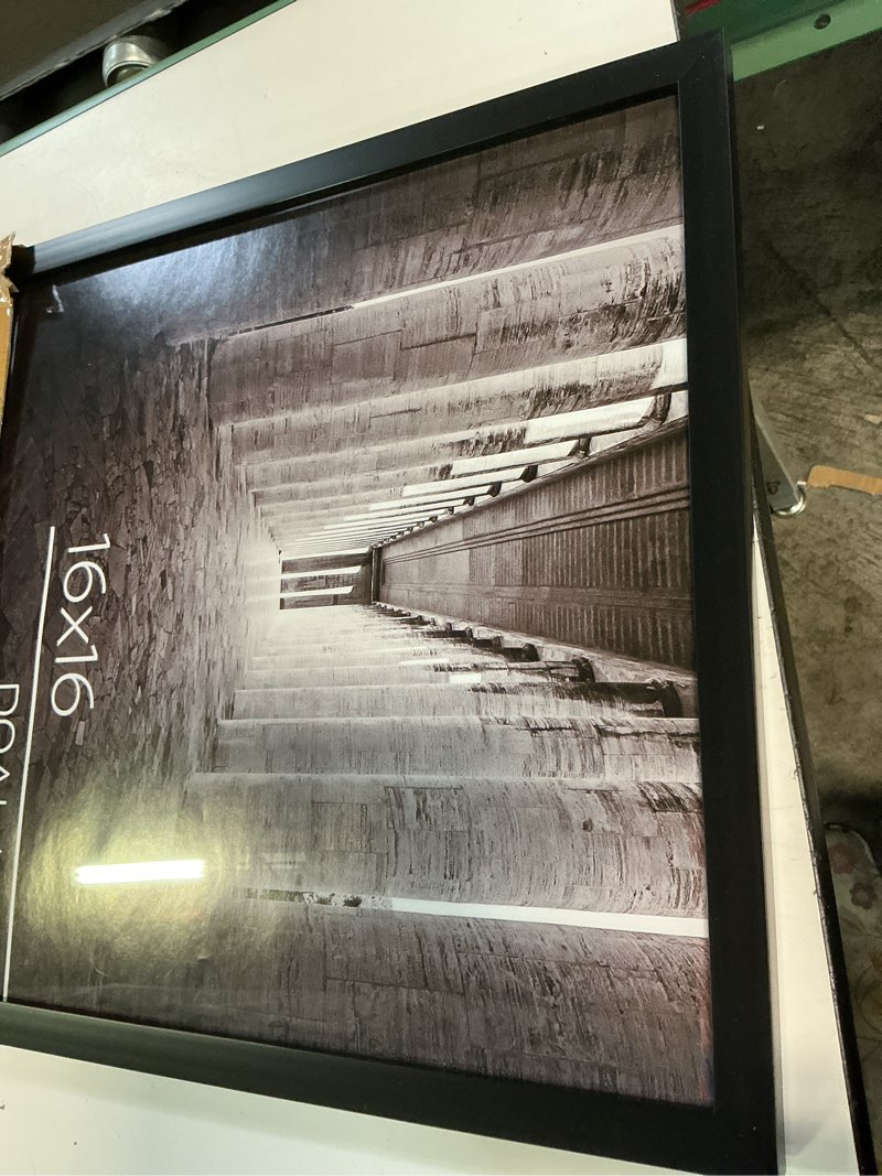 Condition photo showing Good Condition for doai art 16x16 picture frame black, square poster frames 16 x 16 inches or 16x16 frame with hd plexiglass for horizontal or vertical wall mounting, durable scratch-proof safe and artistic black 16x16 1pack