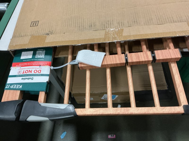 Condition photo showing Good Condition for Mom's Choice Award Winner-BABELIO 26-40" Metal Baby Gate with Wood Pattern, PressGuard C5 Easy Install Pressure Mounted Dog Gate for Stairs and Doorways, with Wall Protectors and Extension Kits Wood Pattern 30"Tall 26"-40" Wide