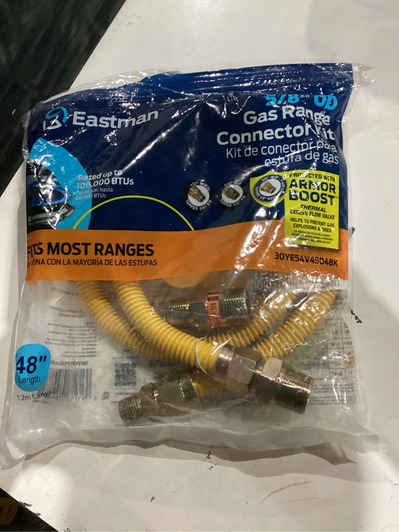 Condition photo showing Good Condition for eastman 1/2 in. fip x 1/2 in. d mip 48 in. stainless steel installation kit