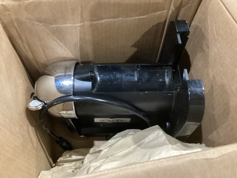 Condition photo showing As Is for nespresso vertuo coffee and espresso maker by breville, chrome machine chrome